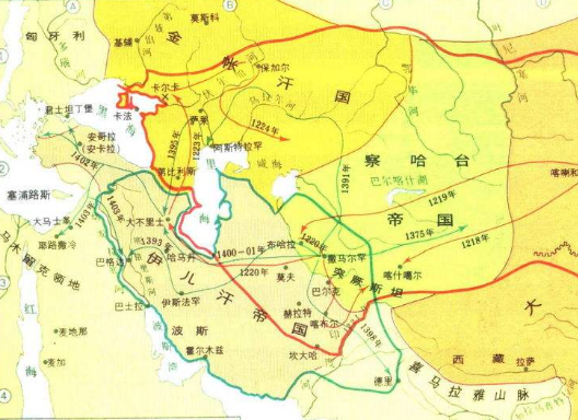金帐汗国：13世纪上半叶蒙古人建立的封建国家