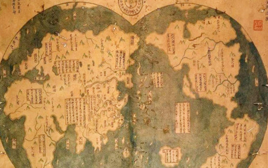 中国古代第一张世界地图出现在哪个朝代？是由谁绘制的？