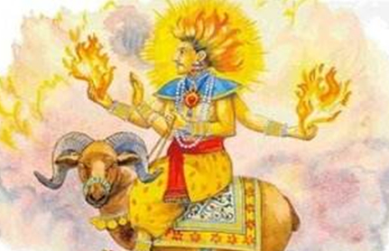 阿耆尼：印度神话中吠陀教及印度教的火神，亦称为阿哦那