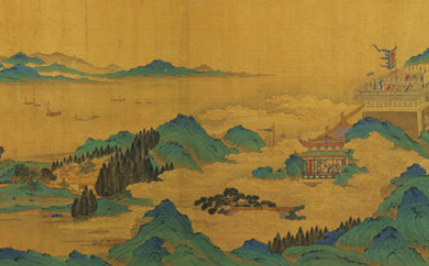 明朝画家仇英《上林图》简介 现藏于台北故宫博物院