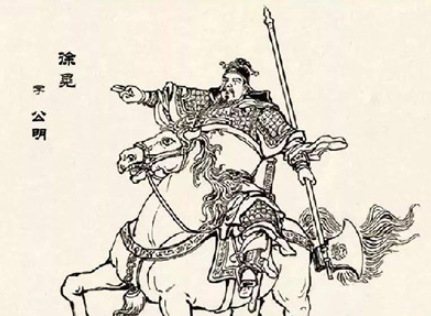 三国猛将徐晃使用的是什么武器？徐晃曾和许楮，关羽未见高低