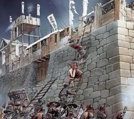 古代守城士兵为什么要费力的丢石头和木块 直接推倒梯子不是更好吗