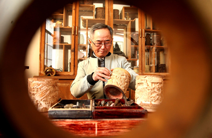 徽州竹雕作为传统雕刻艺术之一，它主要盛于哪个时期？