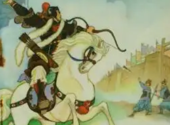 说岳全传第五十一回：伍尚志火牛冲敌阵，鲍方祖赠宝破妖人