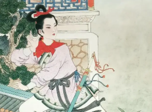 绿牡丹全传第十回：骆太太缚子跪门