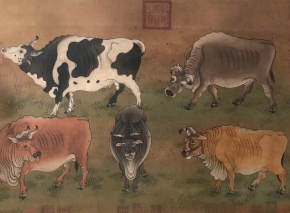 追溯纸本中国画的源流：五牛图与韩滉