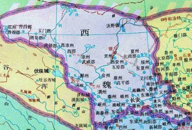 东魏西魏地图图片