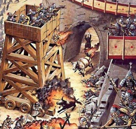 古代城门是用木头做的 攻城战的时候为什么不放火烧