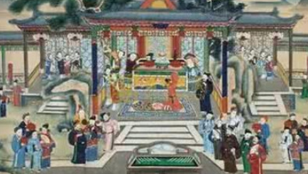 明代画家仇英《郭子仪拜寿图》简介 该作由美国回流而来