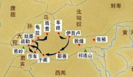 莎车国：一作渠沙，位于于阗之西、疏勒东南