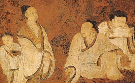 《授经图》：隋代画家展子虔所作，唯一存世的两幅作品之一