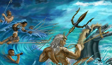 波塞冬：古希腊神话中的海神，奥林匹斯十二主神之一