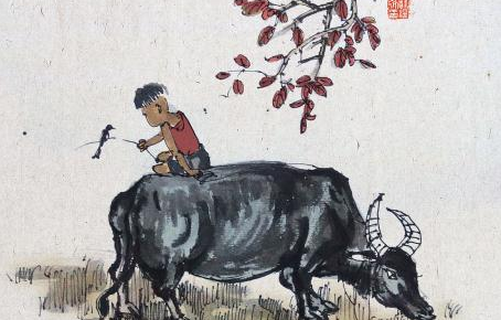 南宋诗人雷震的《村晚》描绘了一个悠然自在的什么形象？