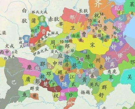 春秋时期的国家有多少个 哪些诸侯国是一流的国家