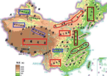 中国地形优势图片
