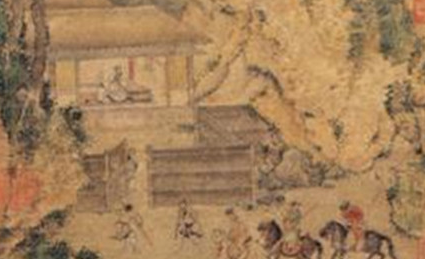 《隋董展三顾草庐图》：隋代画家董展所作，现藏于台北故宫博物院