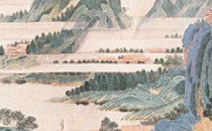 明代画家仇英《秋江待渡图》简介 现收藏于中国美术馆
