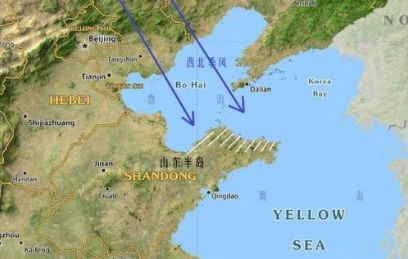 山东半岛：中国最大的半岛，东部与韩国隔海相望