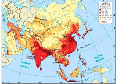 亚洲绝大部分地区位于哪里？亚洲人口数量是多少？