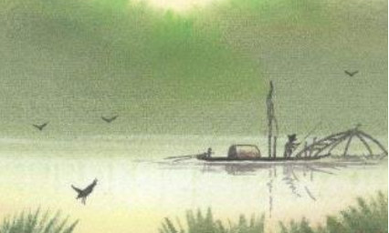 宋代诗词之还自广陵鉴赏，秦观在诗中描绘了什么景象？