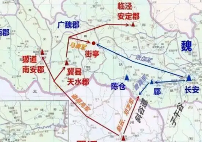 为什么诸葛亮每次北伐的目的地都是一样的？不能直取关中吗？