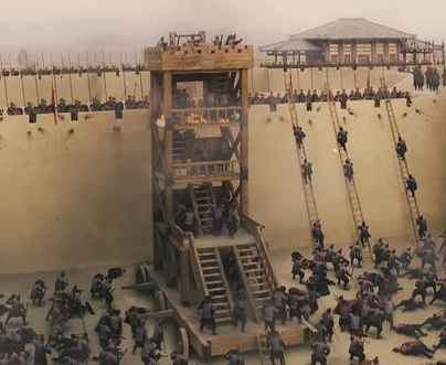 古代攻城交战的时候 守城一方为什么不推倒梯子