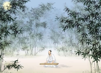 唐朝诗人王维《竹里馆》原文译文、注释及赏析