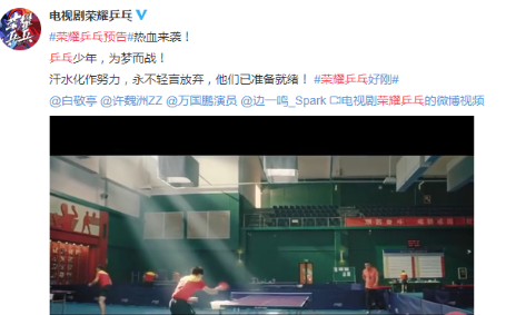 《荣耀乒乓》什么时候播出 该剧故事背景是哪一年