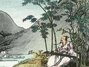 《竹里馆》王维在辋川别墅有感而作，表达出隐居的闲适心情
