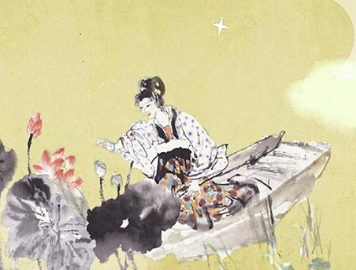 《采莲词》唐代张潮所作，塑造了一群鲜活的少女形象