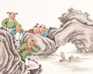 白居易所作的《池上》，描绘了小孩天真幼稚、活泼淘气的可爱形象