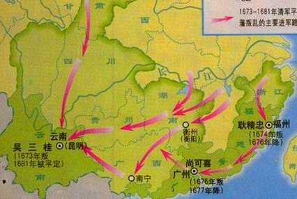 在清朝建立初年，三个割据一方的汉族藩王分别是谁？