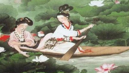 张潮《采莲词》：此诗匠心独运，不愧为一首传世佳作