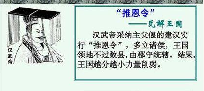 推恩令：汉武帝的削藩之策，是刘邦白马盟誓的克星