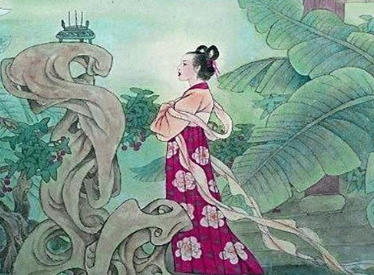 《拜新月》唐代耿湋所作，勾勒出一个痴心女子的艺术形象