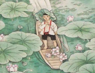 《池上》白居易晚年时所作，将寻常画图刻画得精彩逼真