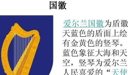 爱尔兰国徽是竖琴盾徽，竖琴在爱尔兰人民中象征着什么？