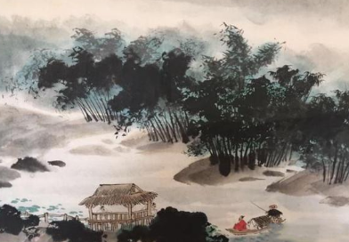 《清溪泛舟》张旭所作，表现出诗人宽广的胸怀