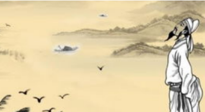 李白《渡荆门送别》：诗虽意在描绘山水，“送别”之意犹在
