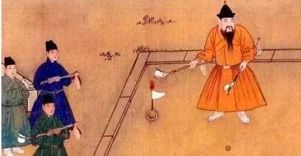 捶丸：中国古代的一种球类游戏，类似于现在的高尔夫球