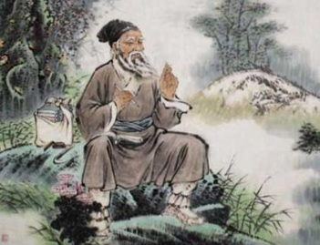 《野老曝背》唐代李颀所作，描绘了山村老翁的一幅日常生活小景