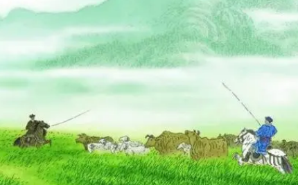 乐府诗集《敕勒歌》：这首歌具有鲜明的游牧民族色彩