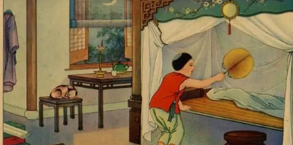 黄香简介：东汉时期孝子，是二十四孝中的“扇枕温衾”