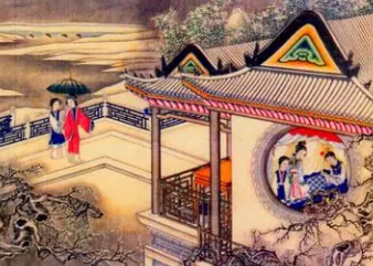 红楼梦第八回：比通灵金莺微露意，探宝钗黛玉半含酸