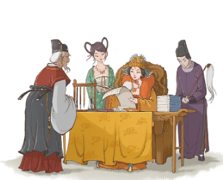 镜花缘第六十六回：借飞车国王访储子，放黄榜太后考闺才
