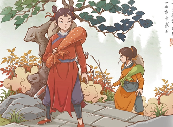 镜花缘第七十六回：讲六壬花前阐妙旨，观四课牖下窃真传