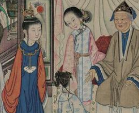 红楼梦贾母夸赞宝钗时，薛姨妈是什么表现？
