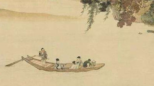 绘画大师仇英所创作的《赤壁图》运用了什么技法？