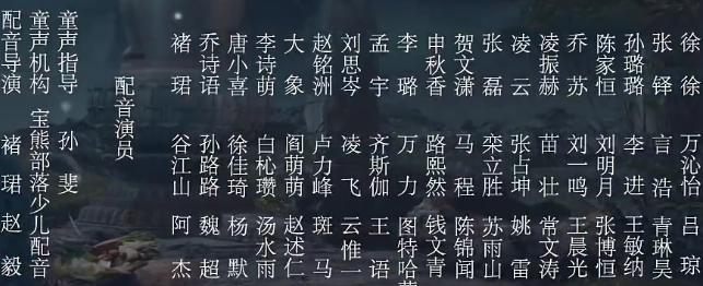《少年歌行》配音演员有谁 有演员表吗