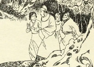 镜花缘第四十五回：君子国海中逢水怪，丈夫邦岭下遇山精